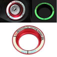 For Ford Fluorescent Aluminum Alloy Ignition Key Ring, Inside Diameter: 3.2cm (Red)