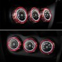 Car Metal Air Conditioner Knob Case for Mitsubishi ASX (Red)