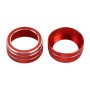 2 PCS Car Metal Air Conditioner Knob Case for Toyota Corolla / Levin / Allion / Yaris 2019-2021 (Red)