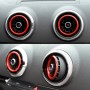 4 PCS / Set Air Conditioning Vent Metal Decorative Ring for Audi A1(Red)