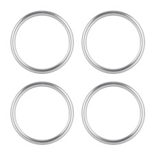 4 PCS / Set Air Conditioning Vent Metal Decorative Ring for Audi A1(Silver)