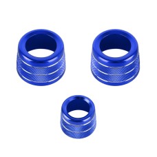 3 PCS / Set Air Conditioning Knob Metal Decorative Ring for BMW X3 / X4 / 5 Series / 7 Series / 6 Series GT (Blue)