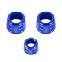 3 PCS / Set Air Conditioning Knob Metal Decorative Ring for BMW X3 / X4 / 5 Series / 7 Series / 6 Series GT (Blue)