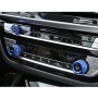 3 PCS / Set Air Conditioning Knob Metal Decorative Ring for BMW X3 / X4 / 5 Series / 7 Series / 6 Series GT (Blue)