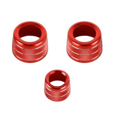 3 PCS / Set Air Conditioning Knob Metal Decorative Ring for BMW X3 / X4 / 5 Series / 7 Series / 6 Series GT (Red)