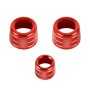 3 PCS / Set Air Conditioning Knob Metal Decorative Ring for BMW X3 / X4 / 5 Series / 7 Series / 6 Series GT (Red)