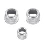 3 PCS / Set Air Conditioning Knob Metal Decorative Ring for BMW X3 / X4 / 5 Series / 7 Series / 6 Series GT (Silver)