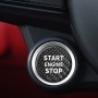 Car Carbon Fiber Engine Start Button Decorative Cover Trim for Alfa Romeo Giulia (Black)