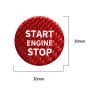 Автомобильное углеродное волокно кнопку запуска кнопка декоративной обложки для Alfa Romeo Giulia (красная)
