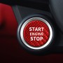 Car Carbon Fiber Engine Start Button Decorative Cover Trim for Alfa Romeo Giulia (Red)
