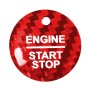 Car Carbon Fiber Engine Start Button Decorative Cover Trim for Ford Focus 2019 (Red)