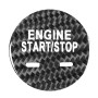 Car Carbon Fiber Engine Start Button Decorative Cover Trim for Cadillac XTS (Black)