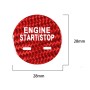 Автомобильное углеродное волокно кнопку запуска кнопки декоративной крышки для Cadillac XTS (красный)