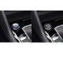 Car Carbon Fiber Engine Start Button Decorative Cover Trim for Volkswagen Tiguan L 2017-2019 (Black)