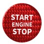 Автомобильное углеродное волокно кнопку запуска кнопки декоративной крышки для Volkswagen Tiguan L 2017-2019 (красный)