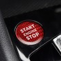 Автомобильное углеродное волокно кнопку запуска кнопки декоративной крышки для Volkswagen Tiguan L 2017-2019 (красный)