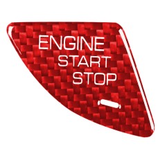 Автомобильное углеродное волокно кнопку запуска кнопка декоративной крышки для Cadillac ATS / ATS-L (красный)
