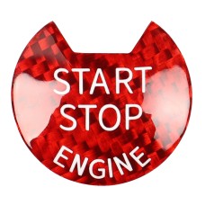 Автомобильное углеродное волокно кнопку запуска кнопка декоративной крышки для Nissan / Infiniti (красный)