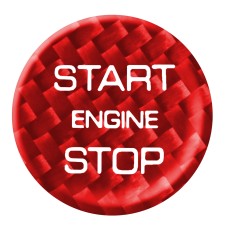 Автомобильное углеродное волокно кнопку запуска кнопка декоративной крышки для Land Rover Discovery 2016-2019 (красный)