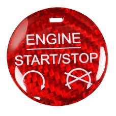 Автомобильное углеродное волокно кнопку запуска кнопка декоративной крышки для Ford Mustang 2015-2019 (красный)