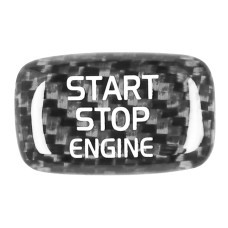 Car Carbon Fiber Engine Start Button Decorative Cover Trim for Volvo V40 2013-2019 (Black)