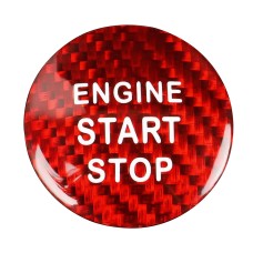 Car Carbon Fiber Engine Start Button Decorative Cover Trim for Lexus NX200 (Red)