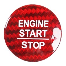 Автомобильное углеродное волокно кнопку запуска кнопка декоративной обложки для Honda CRV 2017-2019 (красный)