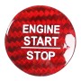 Автомобильное углеродное волокно кнопку запуска кнопка декоративной обложки для Honda CRV 2017-2019 (красный)