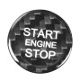 Автомобильный карбоновый волокнный двигатель кнопка запуска кнопка декоративной крышки для Audi A3 (черный)