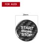 Car Carbon Fiber Engine Start Button Decorative Cover Trim for Audi A3 (Black)