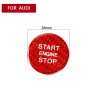 Car Carbon Fiber Engine Start Button Decorative Cover Trim for Audi A3 (Red)