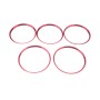 A5819-01 5 PCS Car Red Air Conditioner Air Outlet Decorative Ring for Mercedes-Benz