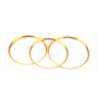 A5819-02 5 PCS Car Gold Air Conditioner Air Outlet Decorative Ring for Mercedes-Benz