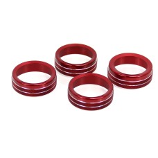 4 in 1 Car Air Conditioner Switch Audio CD Button Knob Cover Trim for Toyota Tacoma 2016-2022(Red)