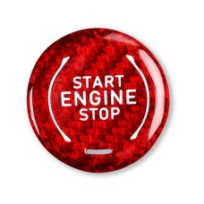 Автомобильное углеродное волокно кнопка зажигания зажигания для Chevrolet Corvette C8 2020-2021 (красный)