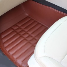 3 PCS Car Anti-slippery XPE Soft Floor Protector Carpet, The Buyer Must Provide The Model(Brown)