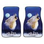 2 in 1 Universal Printing Auto Car Floor Mats Set, Style:White Wolf