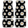 4 in 1 Daisy Pattern Universal Printing Auto Car Floor Mats Set, Style:K3688GP