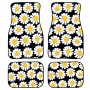 4 в 1 Daisy Pattern Universal Printing Auto Car Mats Set, стиль: K3689GP