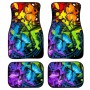 4 in 1 Butterfly Pattern Universal Printing Auto Car Floor Mats Set, Style:HN062