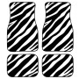 4 in 1 Zebra Stripe Universal Printing Auto Car Floor Mats Set, Style:HN1252