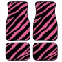 4 in 1 Zebra Stripe Universal Printing Auto Car Floor Mats Set, Style:HN1253