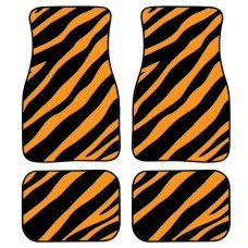 4 in 1 Zebra Stripe Universal Printing Auto Car Floor Mats Set, Style:HN1256