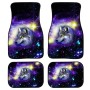 4 in 1 Starry Animal Pattern Universal Printing Auto Car Floor Mats Set, Style:CC3196GP