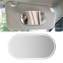 2 PCS Sun Visor High-definition Mirror Stainless Steel Makeup Mirror Oval Small