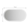 2 PCS Sun Visor High-definition Mirror Stainless Steel Makeup Mirror Oval Large