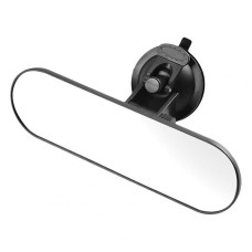 CZC-220 Car Strong Suction Cup Big Vision Flat Rearview Mirror(White Mirror)