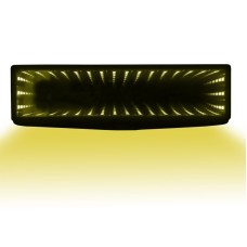 Car Internal Rearview Mirror Car Modified LED 3D Rearview Mirror(Yellow)