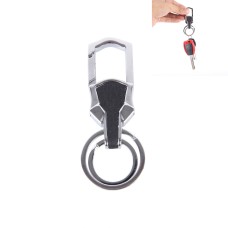 Держатель автомобильных металлических ключей с двумя кольцами (черный)