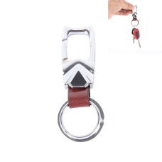 Держатель автомобильных металлических ключей с двумя кольцами (коричневый)